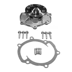 ACDelco Gold water pump front assembly showing mounting points and complete kit benefit