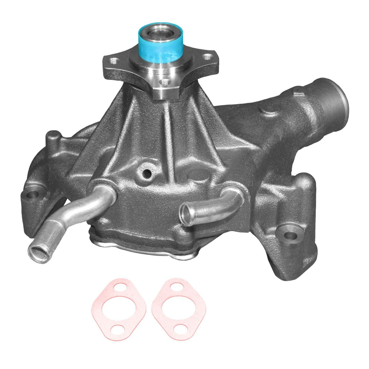 ACDelco Gold water pump front view showing mounting points and improved fit