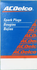 ACDelco R44TS spark plug packaging front view showing set of eight and reliable ignition