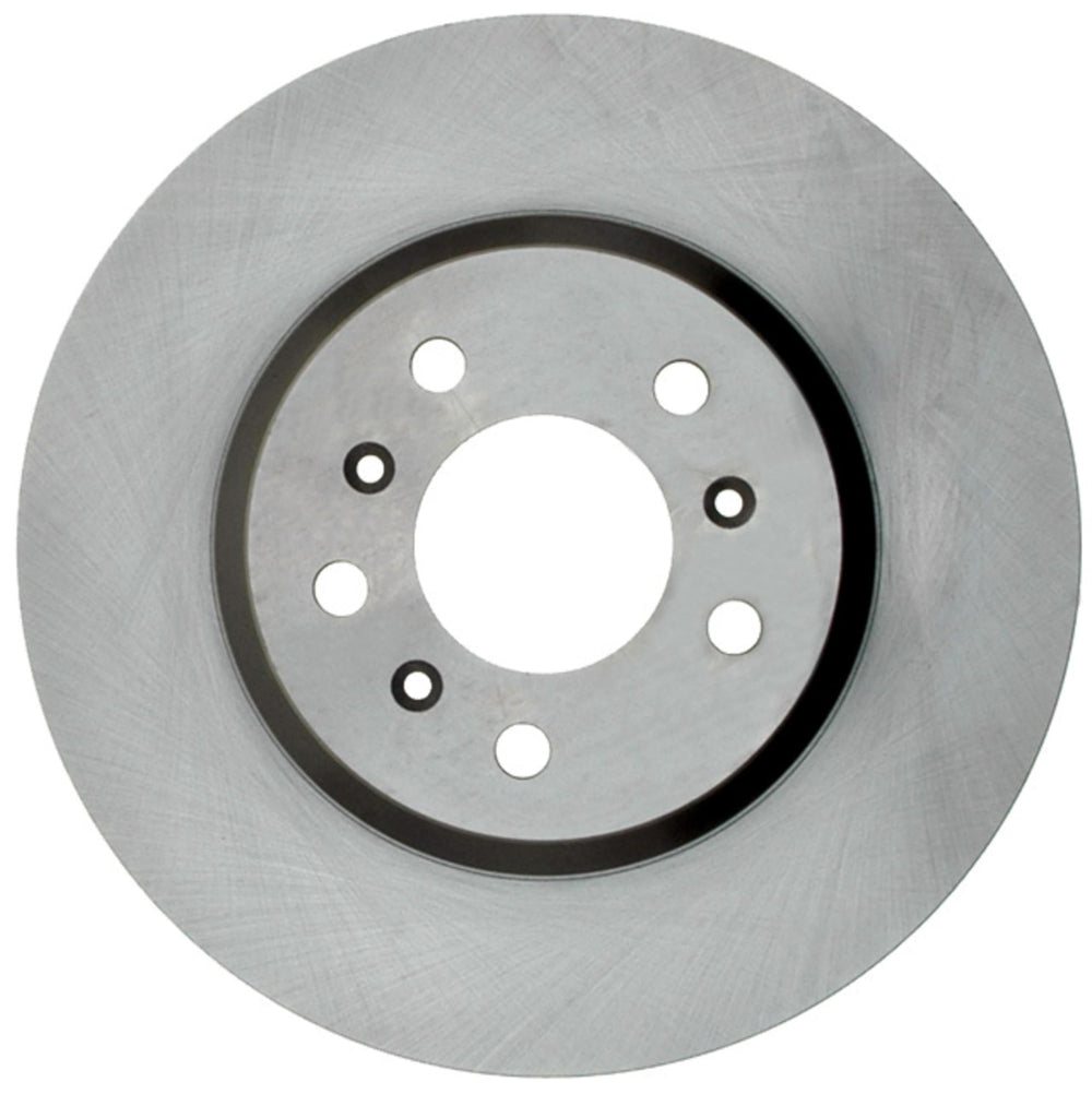 ACDelco rotor face close-up showing smooth finish for quieter braking