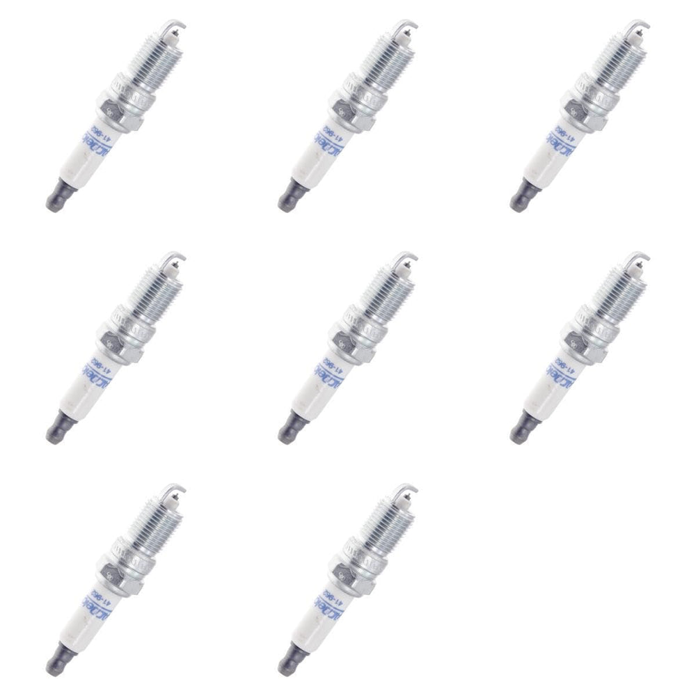 ACDelco spark plug close-up of double platinum electrode and copper core longevity
