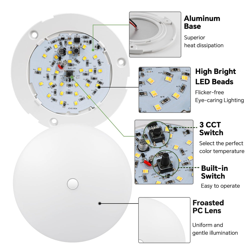 acegoo mounting screws concealed behind lens for clean installation