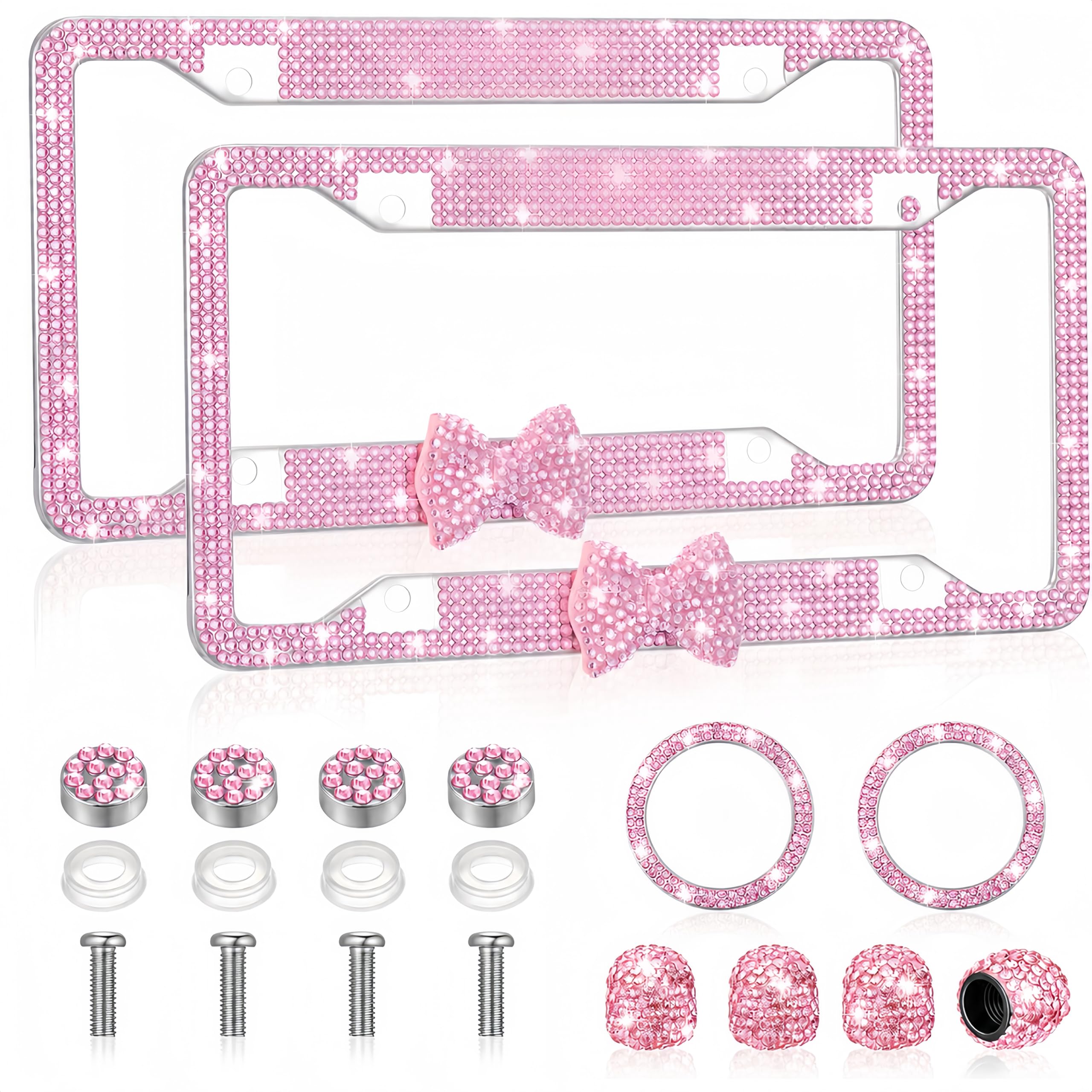 AceOrbit license plate frame front view adds bold polished protection