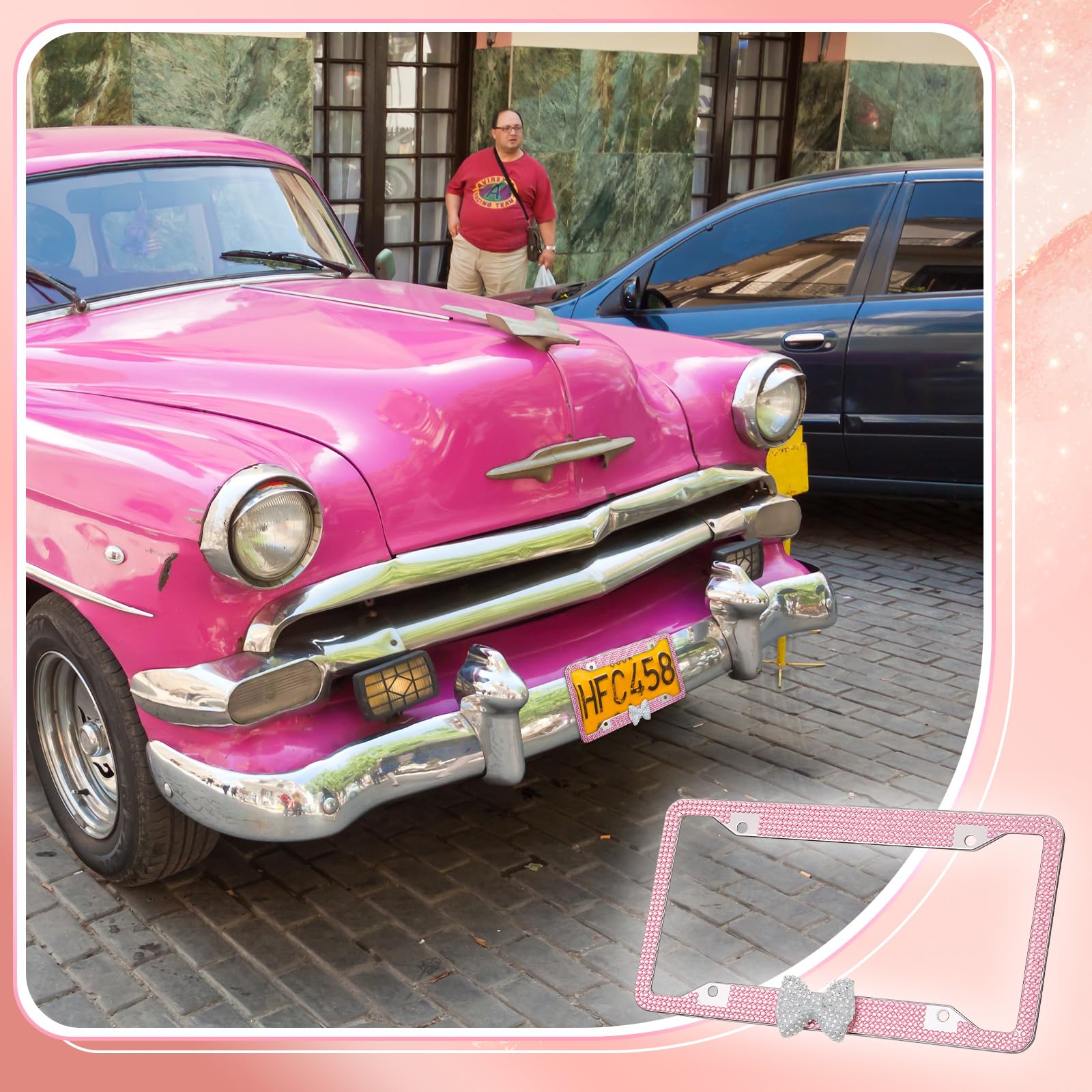 AceOrbit car parked with bling accessories demonstrating stylish curb appeal