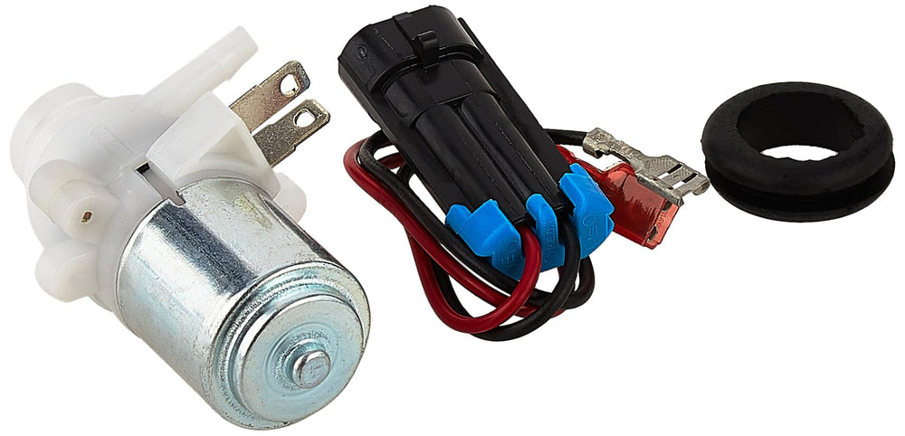 ACI windshield washer pump front view showing mounting and benefits