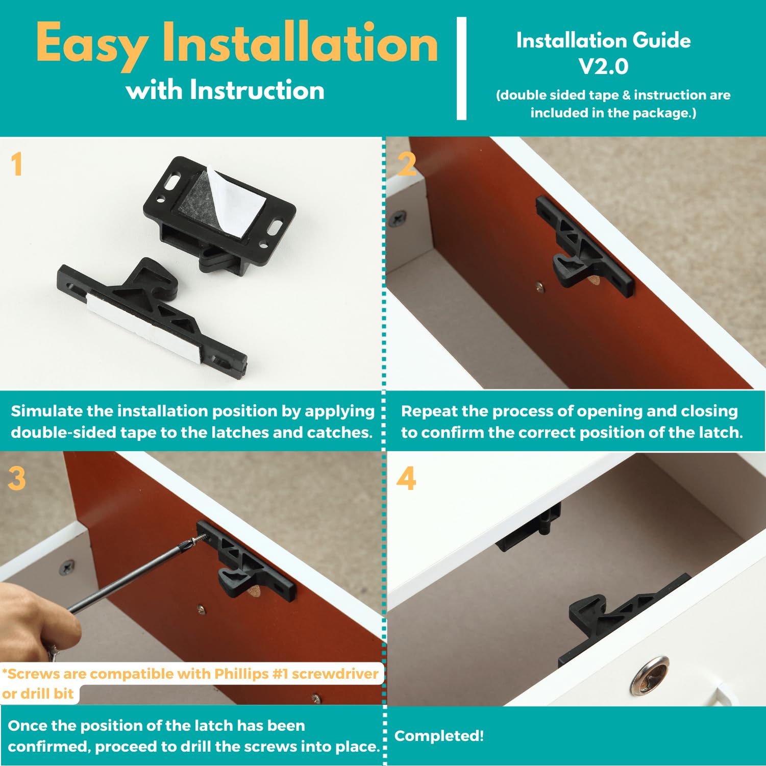 ACIMONE installed on RV cabinet door demonstrating quieter secure travel