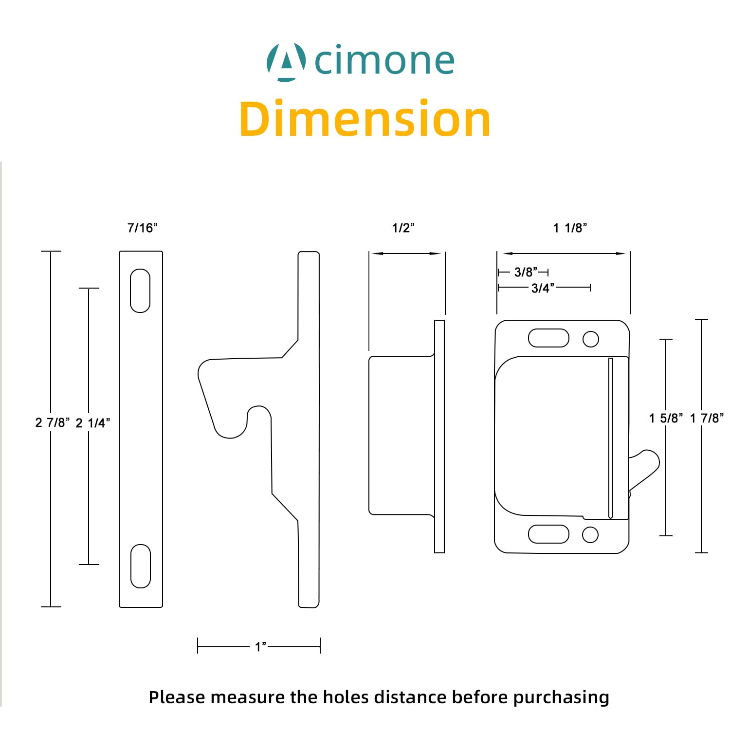 ACIMONE size and scale beside ruler to show compact dimensions and fit