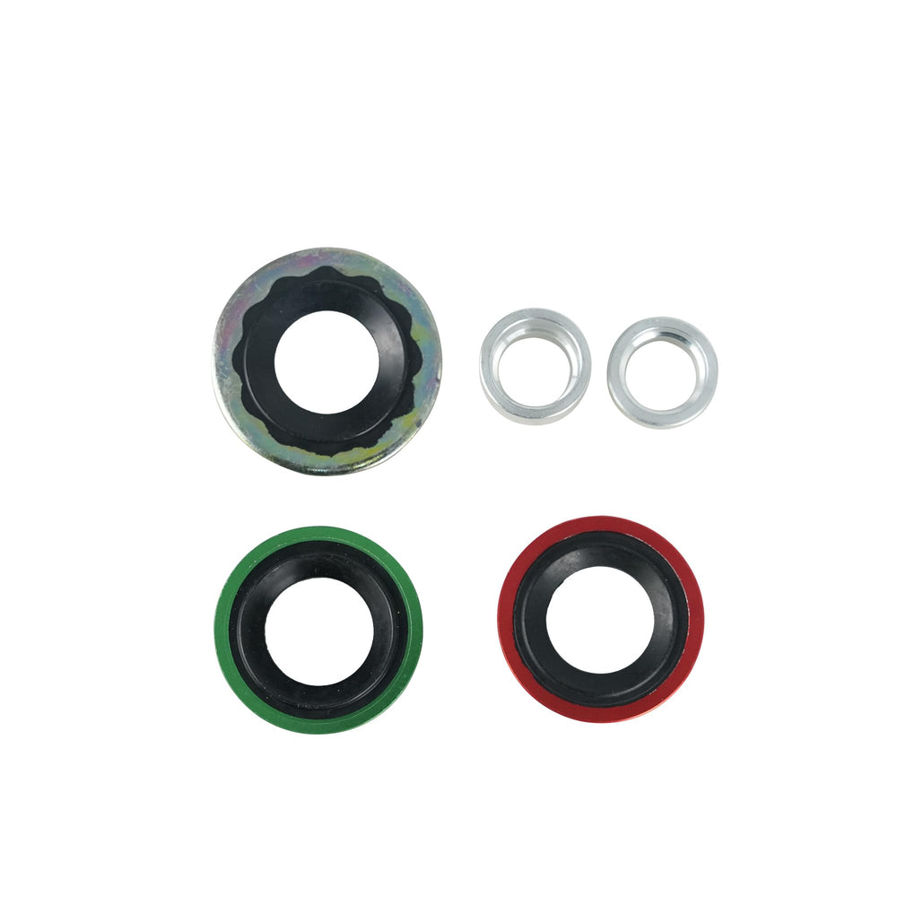 ACTECMAX red sealing washer closeup displaying intermediate thickness for proper port fit