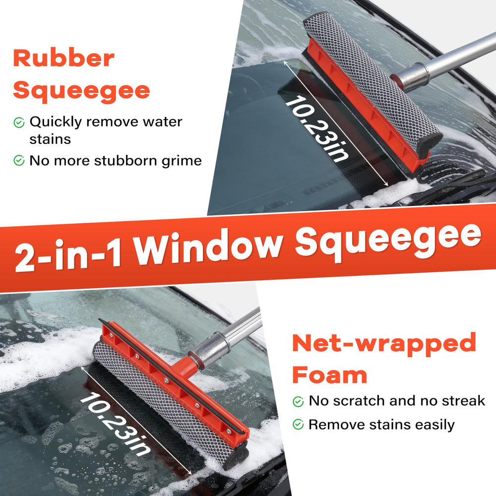 ACTREY long-handle tire brush closeup removing grime from rims without scratching