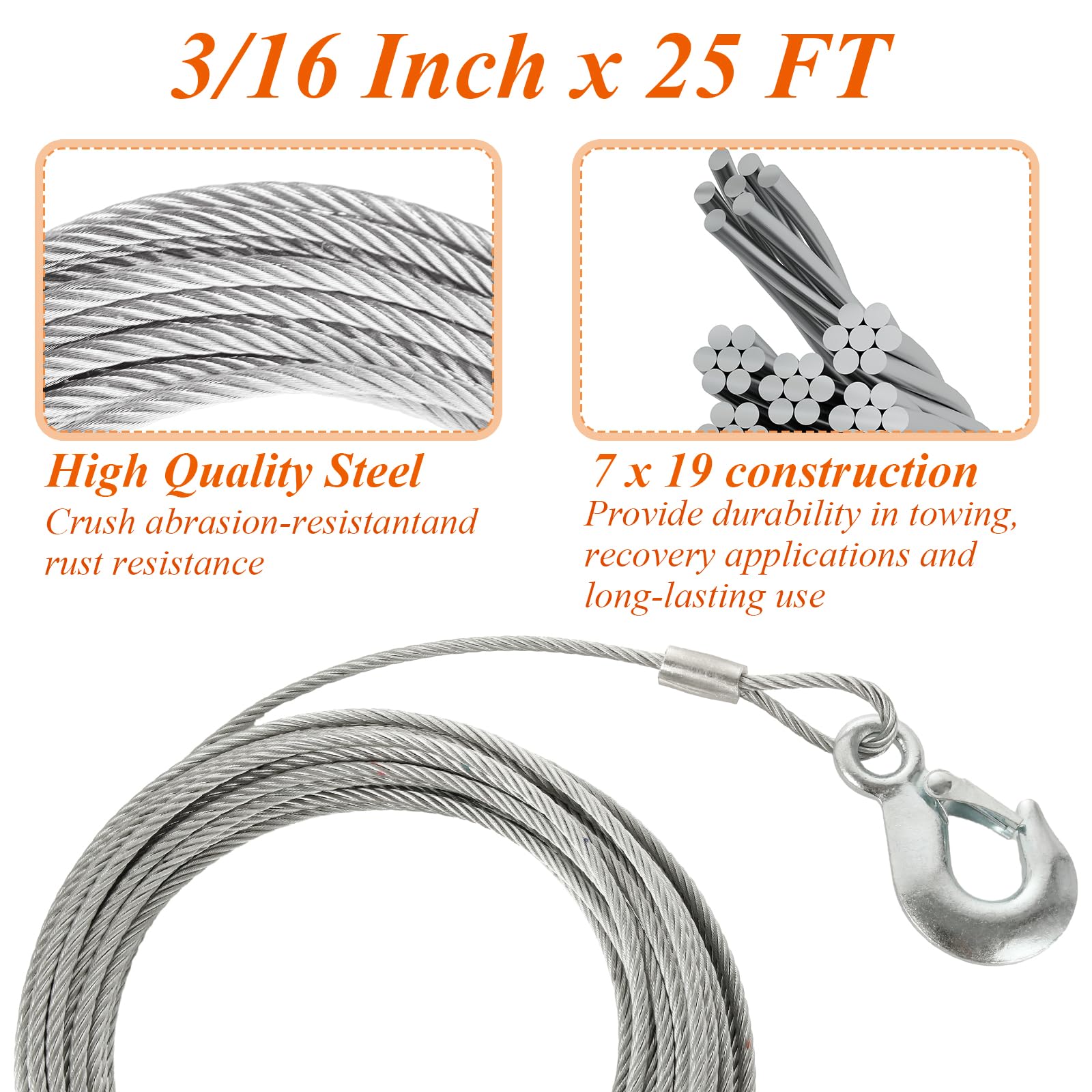 ACXFOND closeup of galvanized snap hook highlighting corrosion resistance and secure attachment
