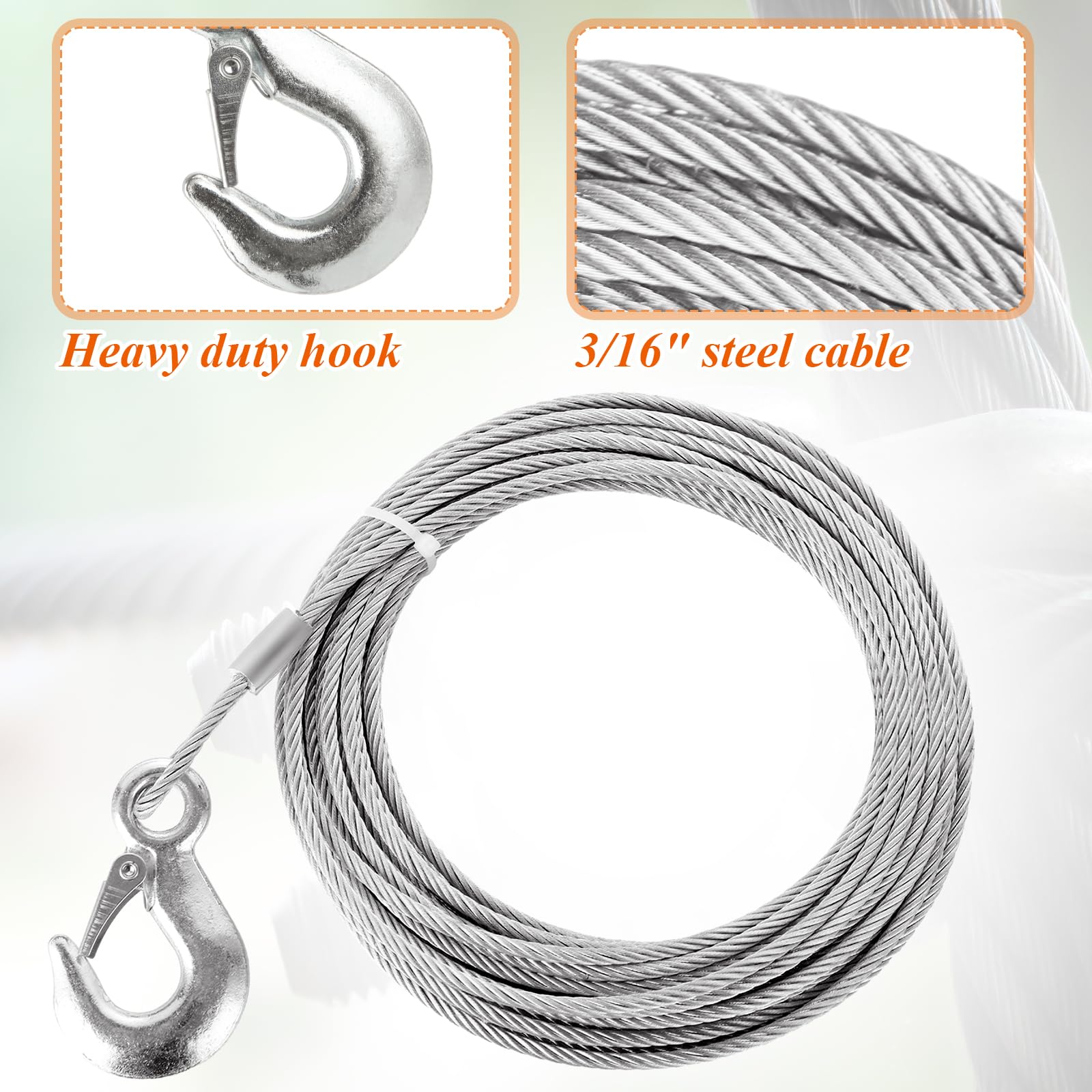 ACXFOND cable wound on a winch drum demonstrating compact storage and efficient winding