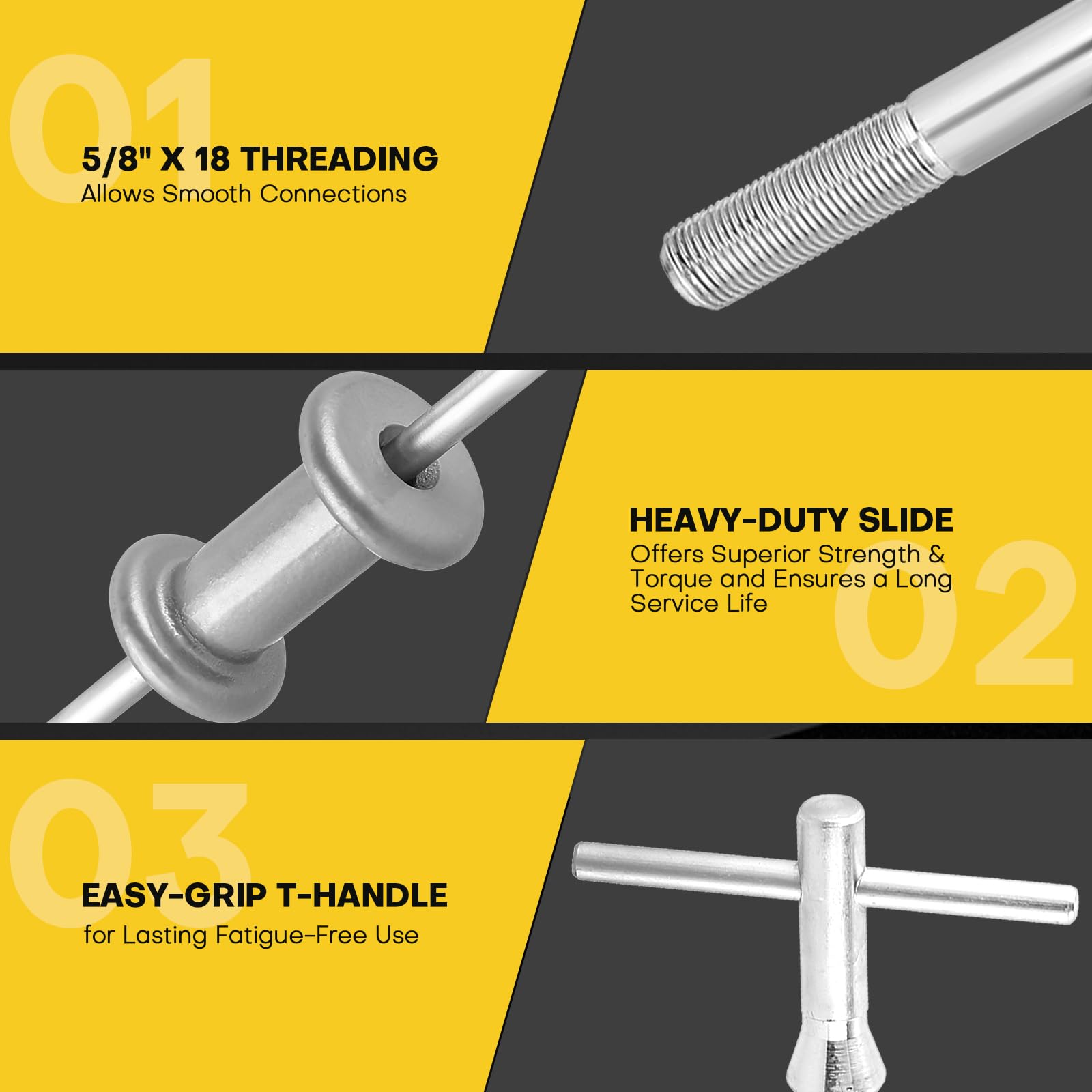 Acymner two and three jaw pullers detail demonstrating secure grip to protect parts