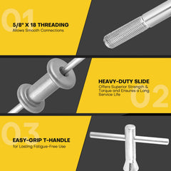 Acymner two and three jaw pullers detail demonstrating secure grip to protect parts