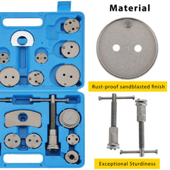 Acymner array of 18 disc adapters laid out to show wide vehicle compatibility