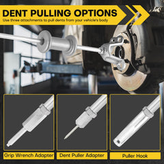 Acymner adapters and seal hook arranged to show versatility for seals and dents