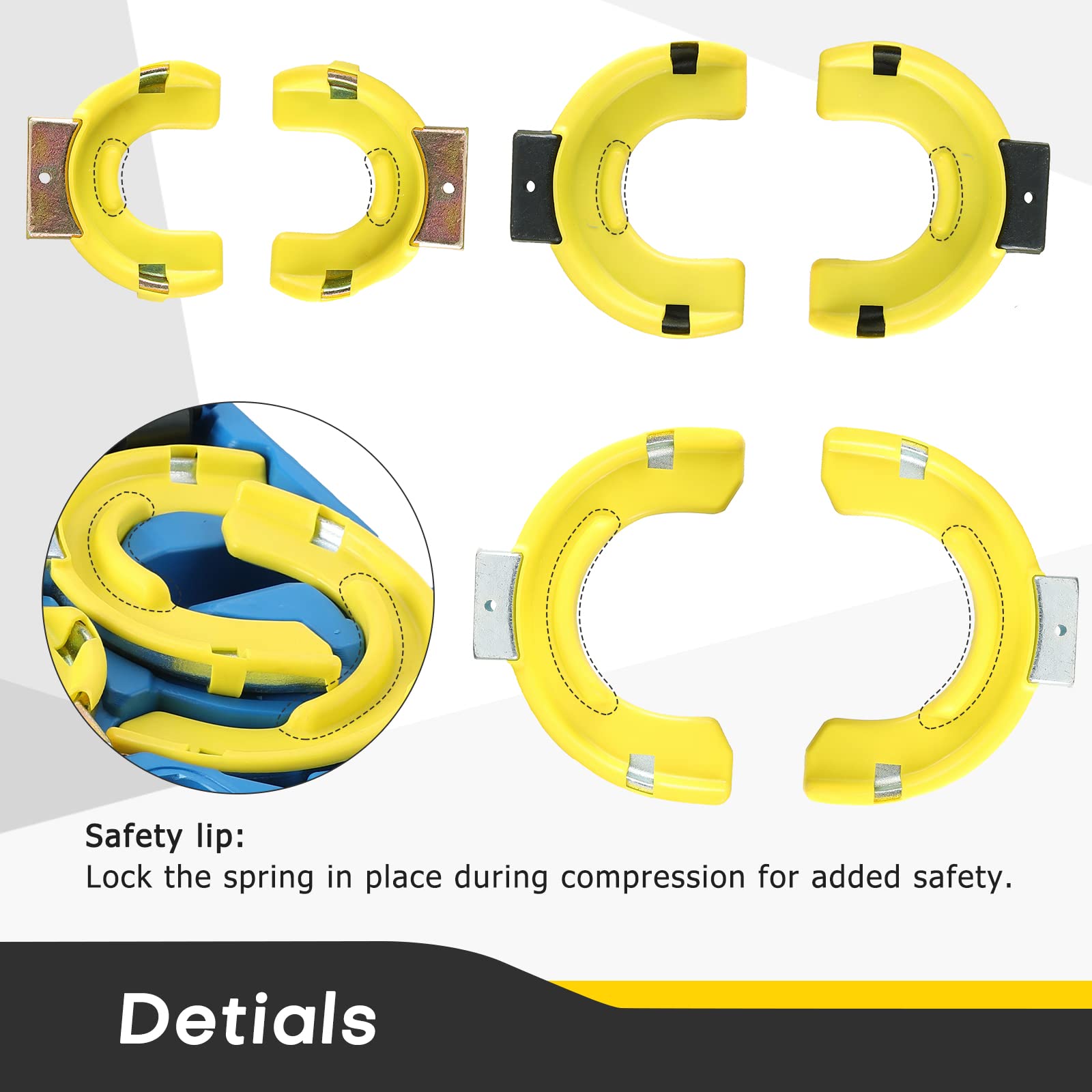 Acymner adjustment hook detail illustrating secure control and fine compression