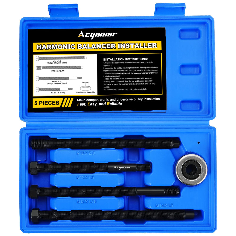 Acymner front pack view showing all five pieces for accurate installations