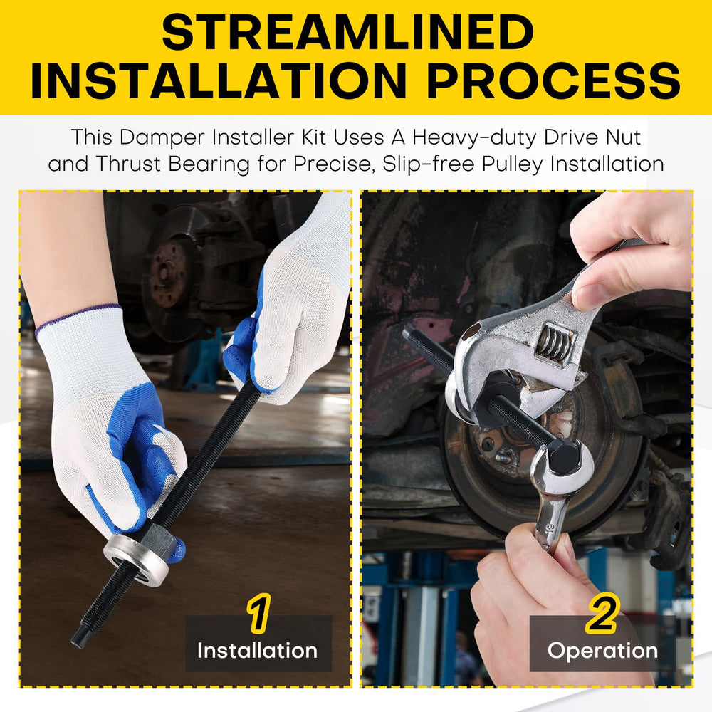 Acymner tool installed on engine showing improved access and control