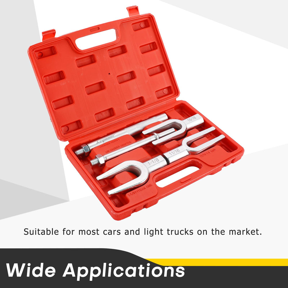 Acymner tool set in garage use separating a ball joint for efficiency