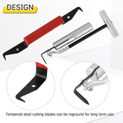 Acymner piercing awl and wedge demonstrating starter tools to free glued corners