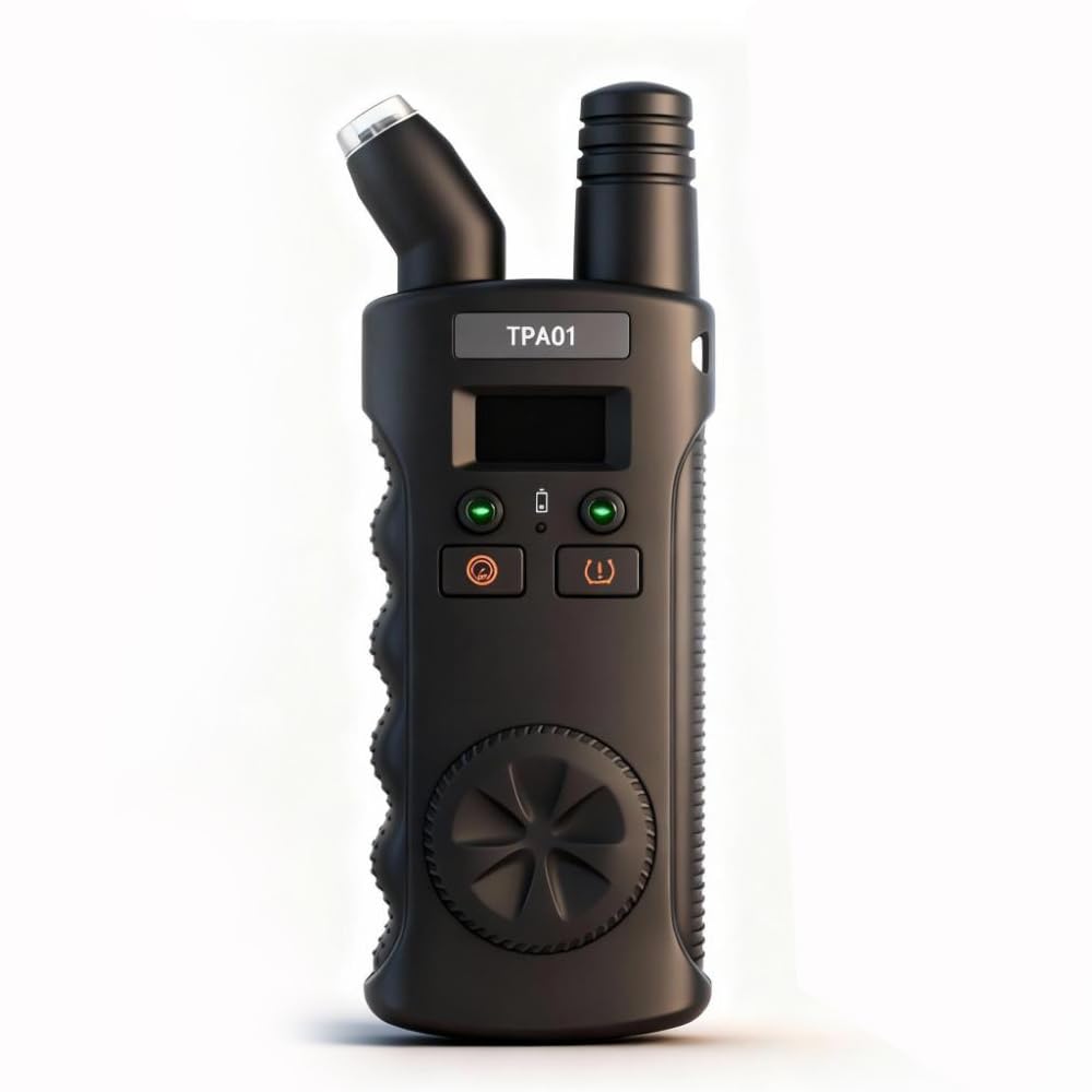 AD nice front view showing tool and gauge, fast TPMS resets