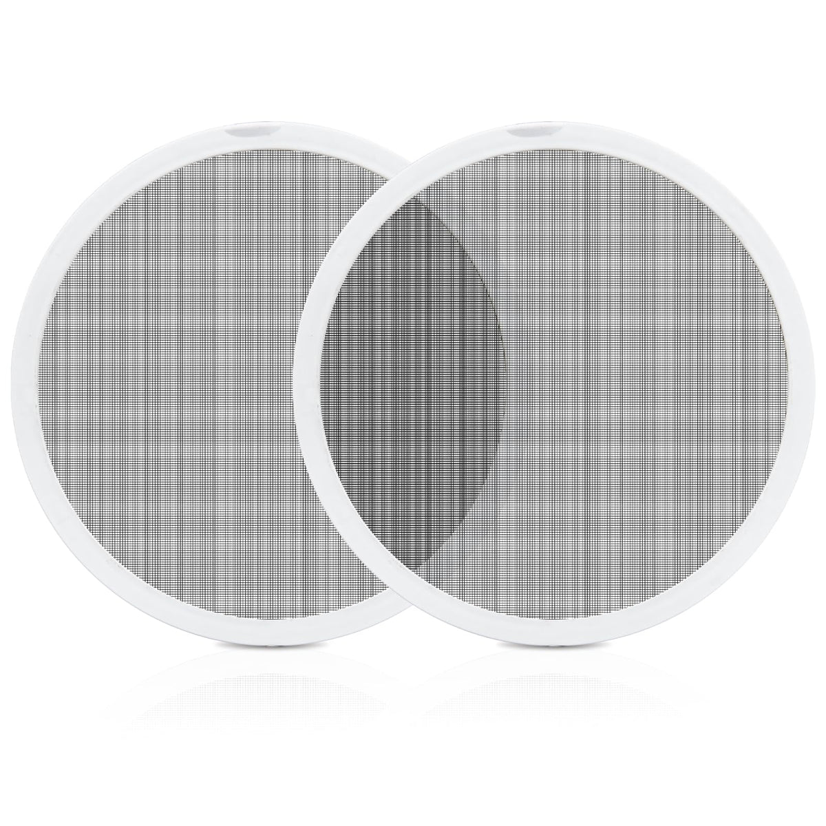 Adabuing front view vent screen showing clean white frame and snug fit benefit