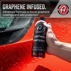 Adam's Polishes foamy white suds from foam cannon application offering thick coverage