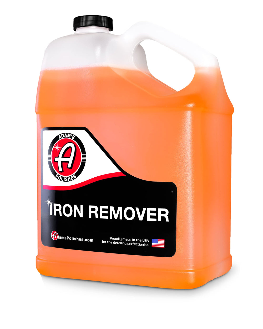 Adam's Polishes gallon front label shows product and benefits clearly