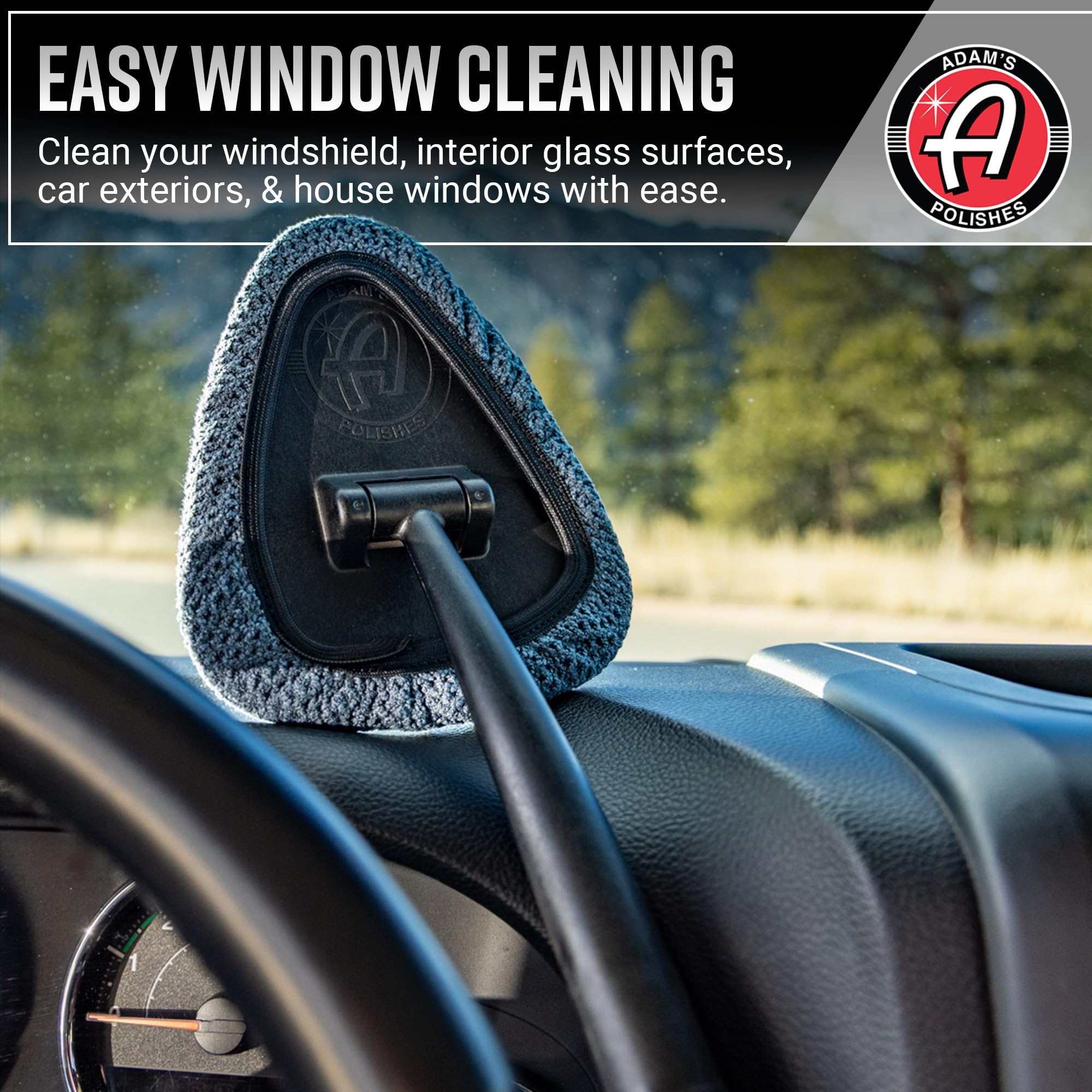 Adam's Polishes close-up of three microfiber pads showing textures for versatile cleaning