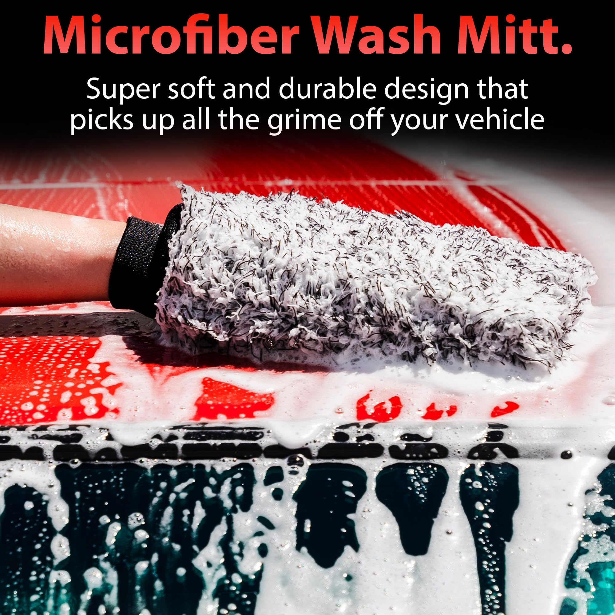 Adam's Polishes close-up of microfiber fibers protecting paint while lifting dirt