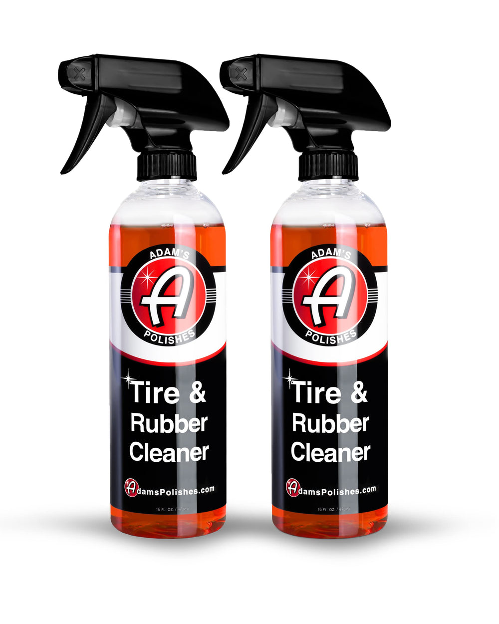 Adam's Polishes front packaging showing two citrus cleaner bottles and clear labeling benefit