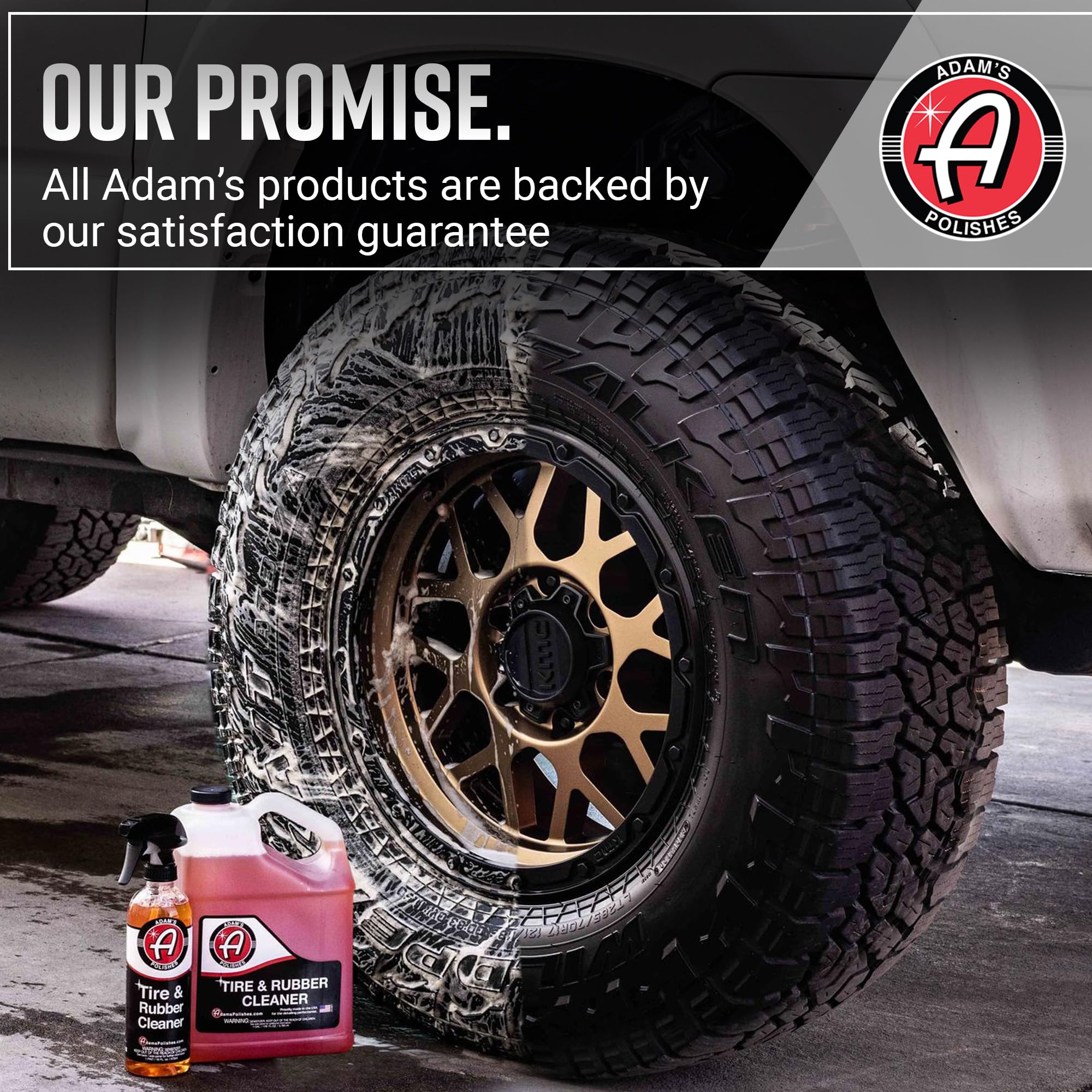 Adam's Polishes product staged in garage with tools for real-world detailing use