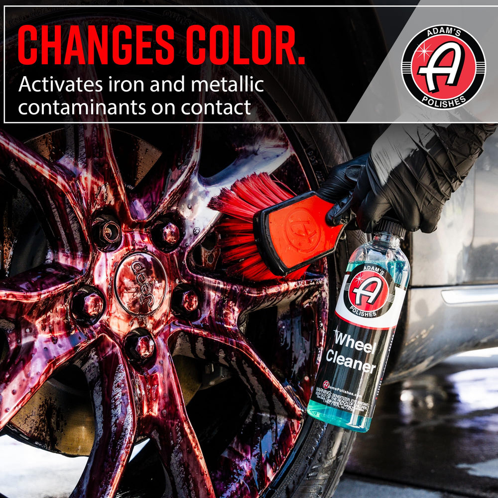 Adam's Polishes being agitated with wheel brush to lift brake dust