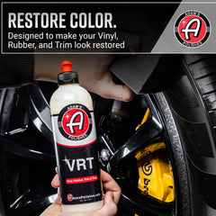 Adam's Polishes being applied to a tire sidewall for lasting shine