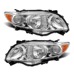 ADCARLIGHTS front assembly pair showing complete housings and clear lenses for exact fit