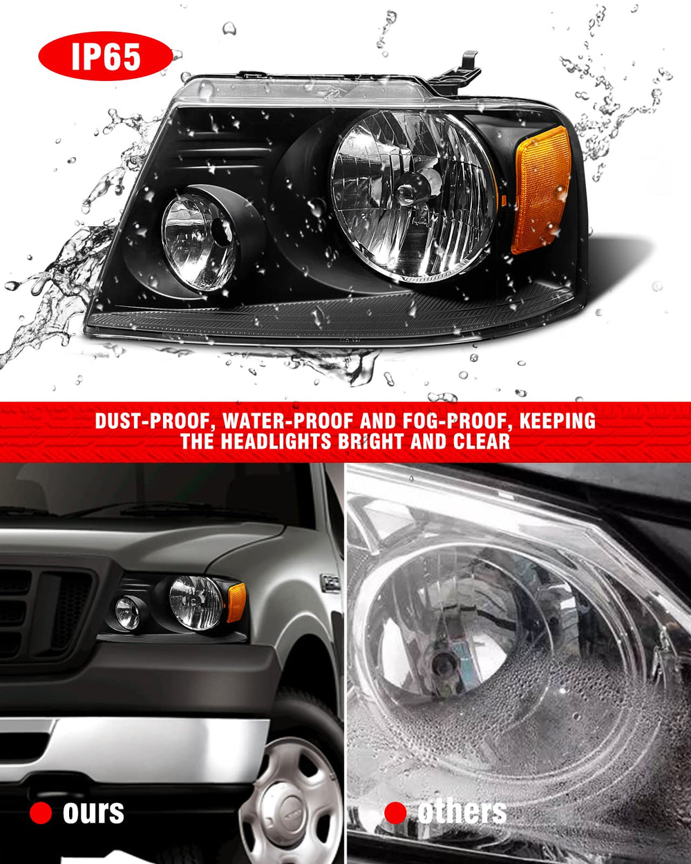 ADCARLIGHTS installed on F150 demonstrating improved front-end appearance