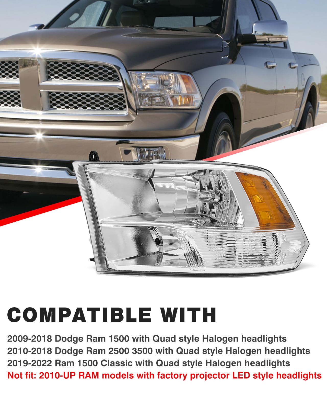 ADCARLIGHTS lens close-up showing UV-coated clarity advantage