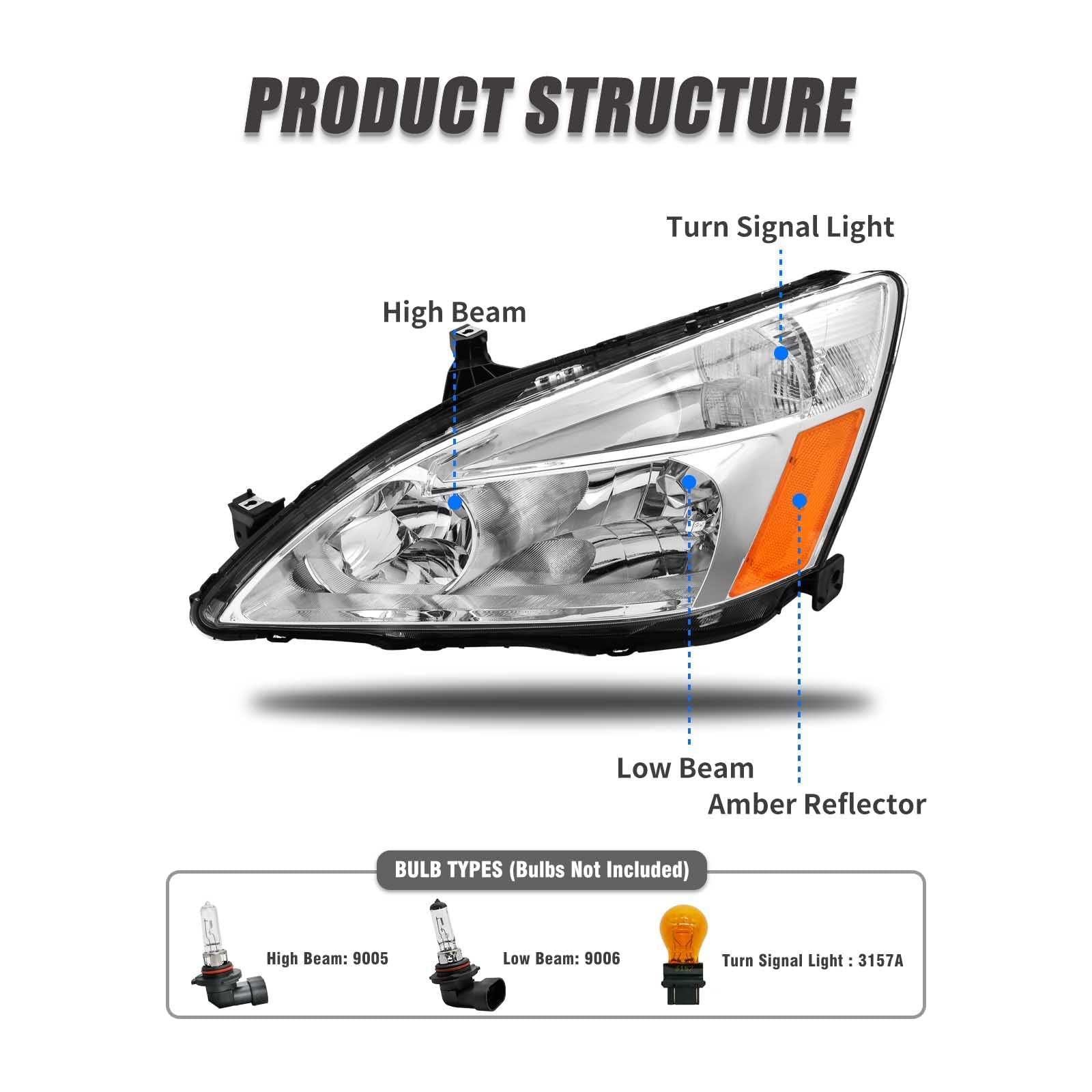 ADCARLIGHTS mounted on a 2005 Honda Accord showing exact fitment