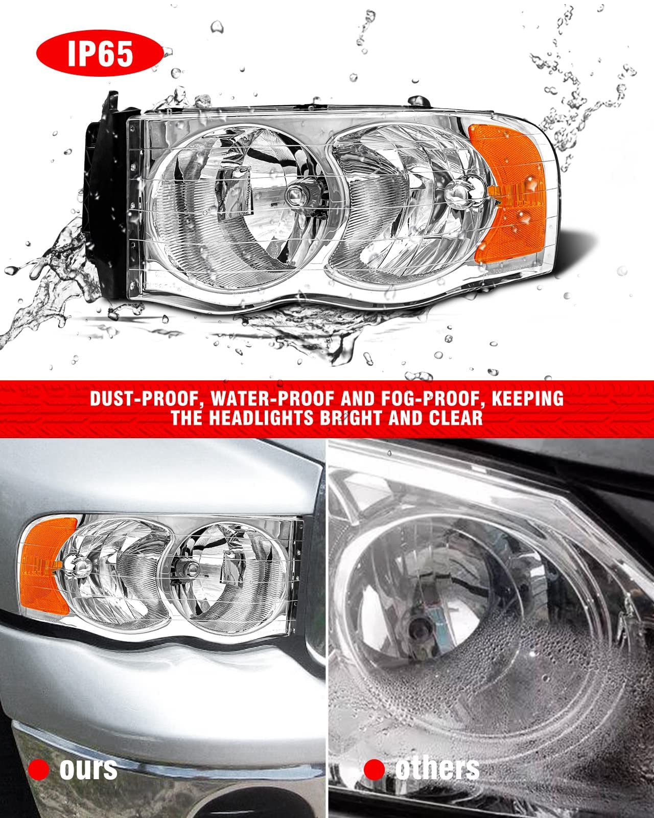 ADCARLIGHTS night beam demo showing brighter roadway visibility