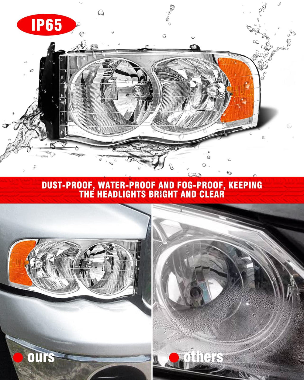 ADCARLIGHTS night beam demo showing brighter roadway visibility