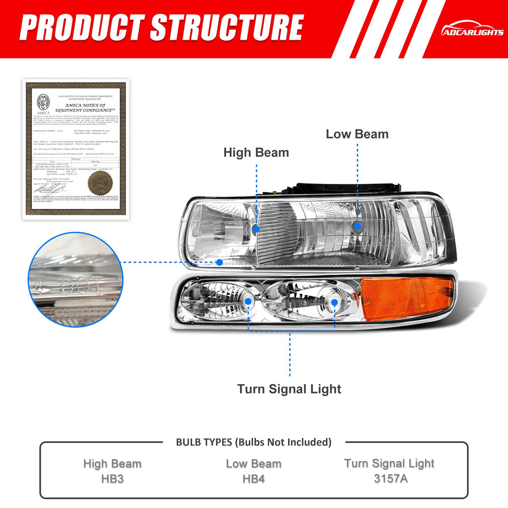 ADCARLIGHTS side profile highlighting mounting points for correct fitment