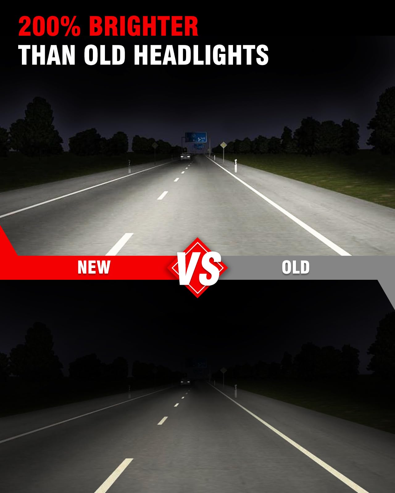 ADCARLIGHTS next to hand for scale demonstrating compact OE sizing
