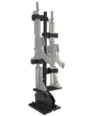 Adoreal front view of gun rack showing sturdy steel frame and clean finish