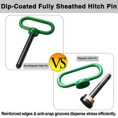 Adorish carriage bolts and hitch pin detail for reliable attachment