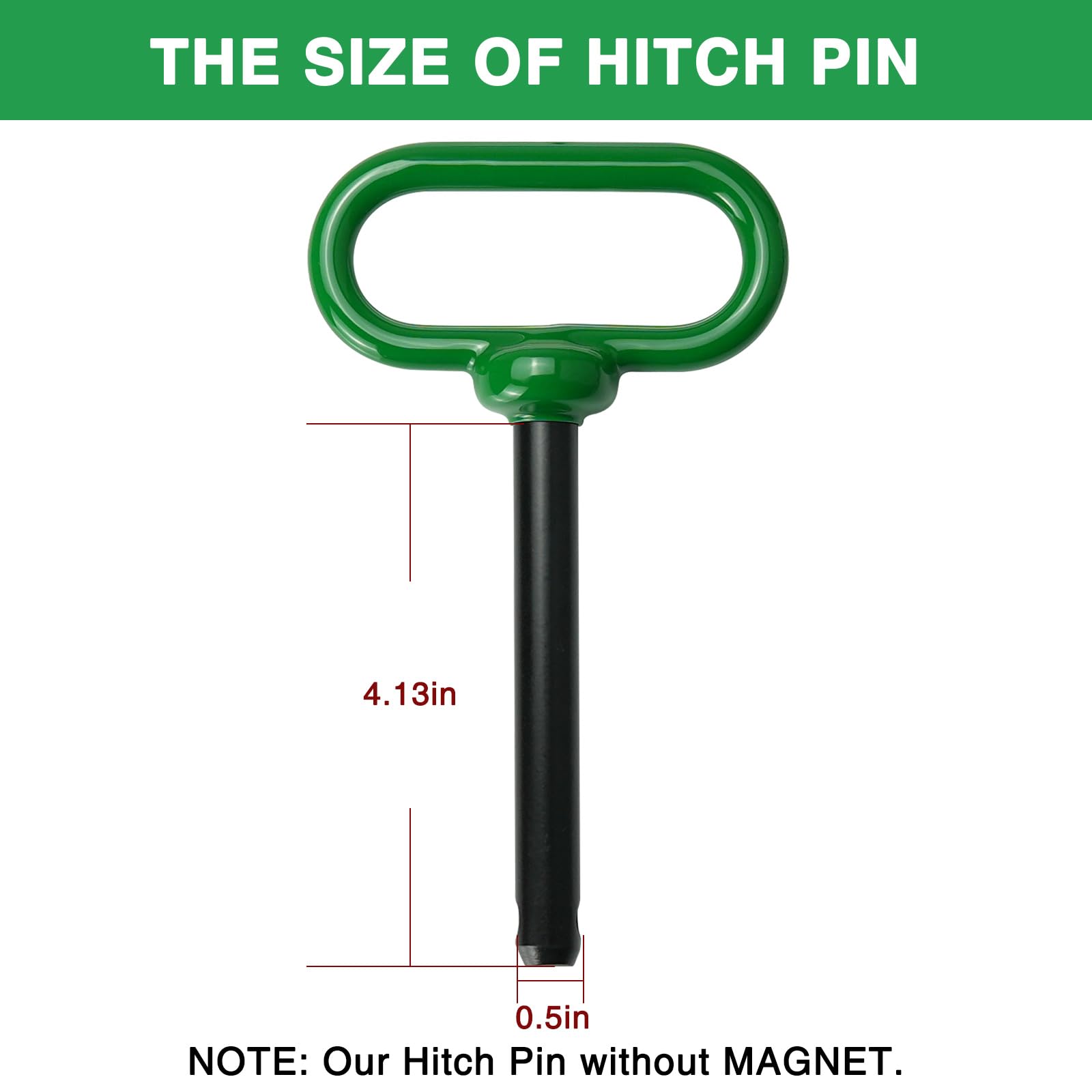 Adorish hitch beside ruler showing scale and bolt length options