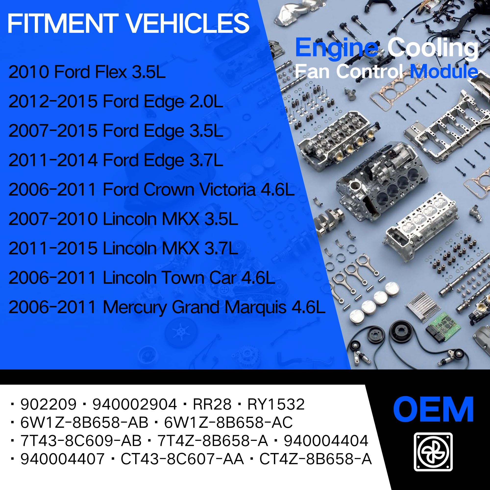 AdvanEX label and OE numbers for part verification and accurate match