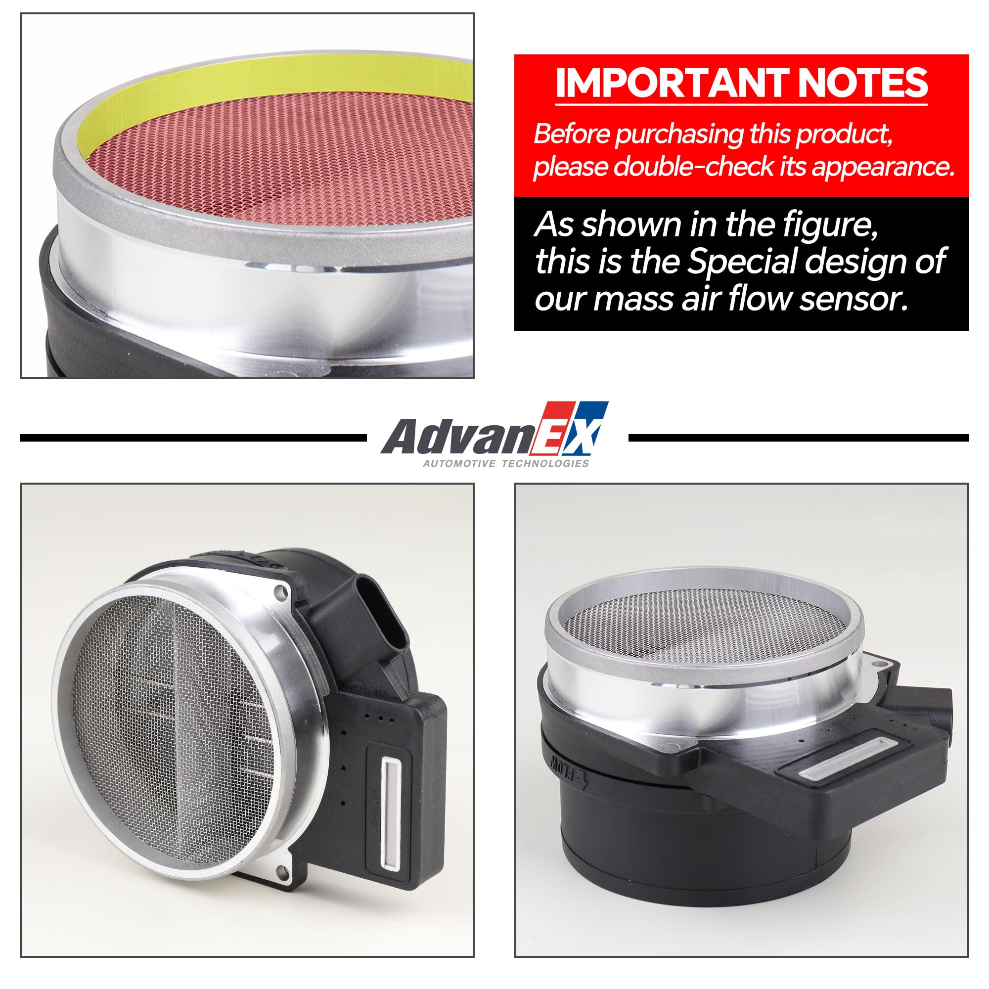 AdvanEX MAF close-up of sensing element for precise airflow measurement