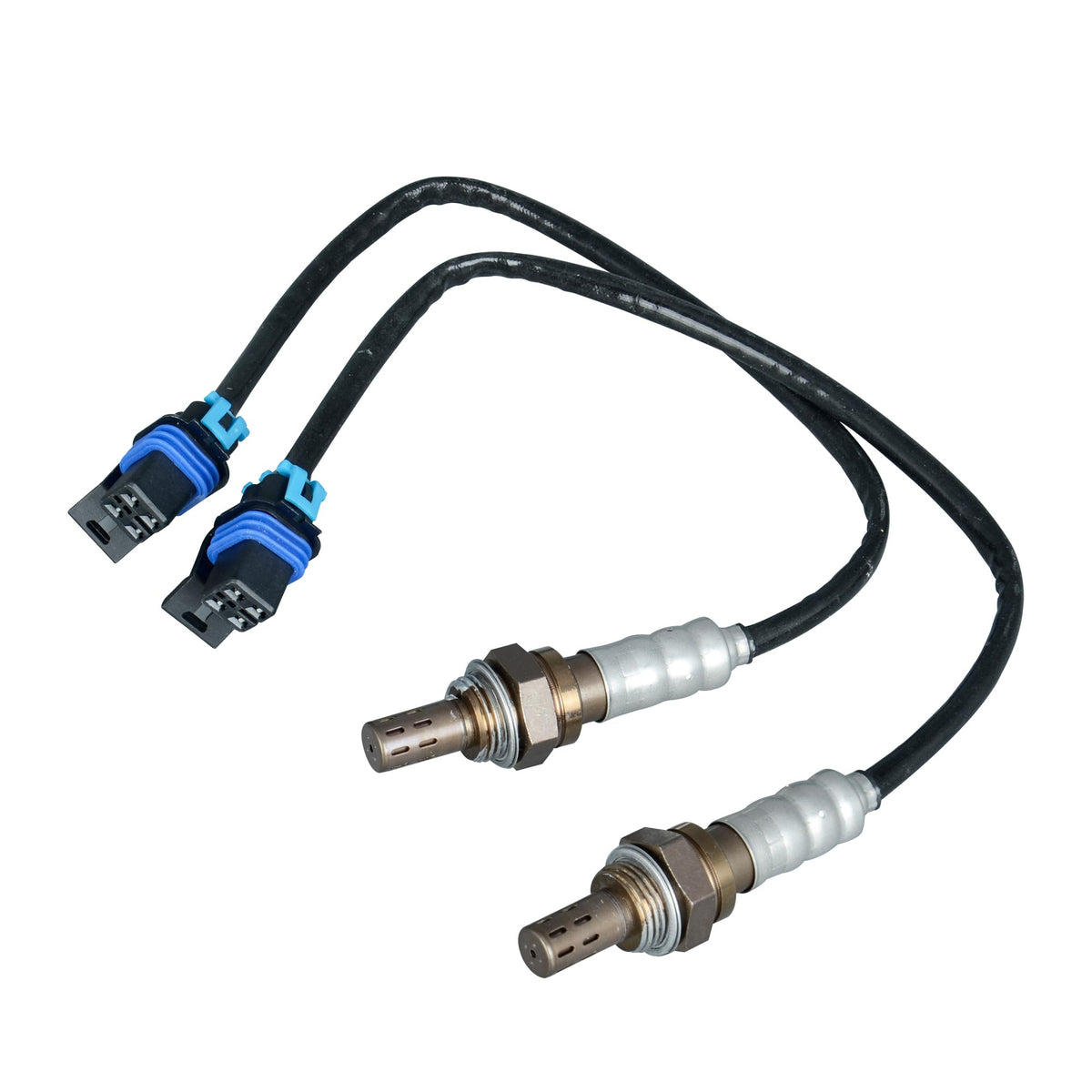 AdvanEX oxygen sensor front view showing full body and connector, clear fit information