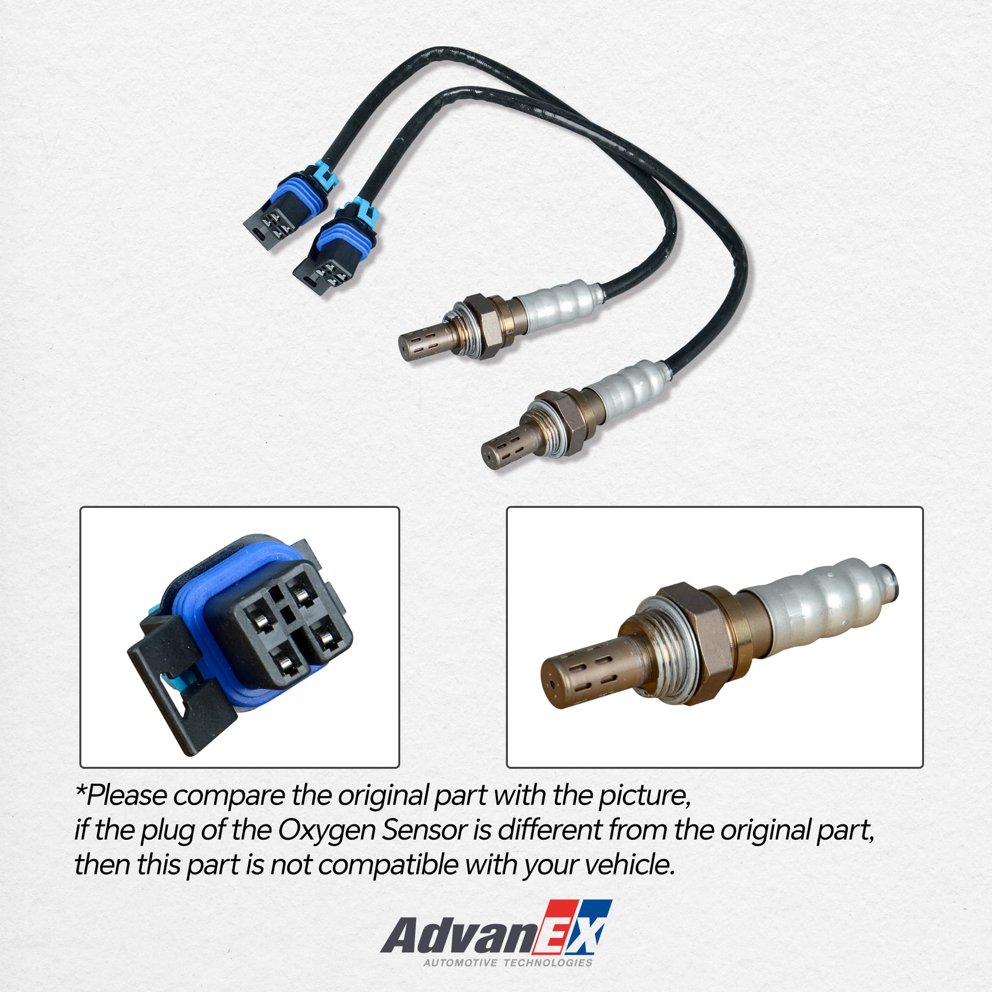 AdvanEX sensor packaging and label view, helps verify correct replacement part