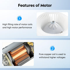 Aeagle blower motor angled view illustrating compact fit for direct replacement